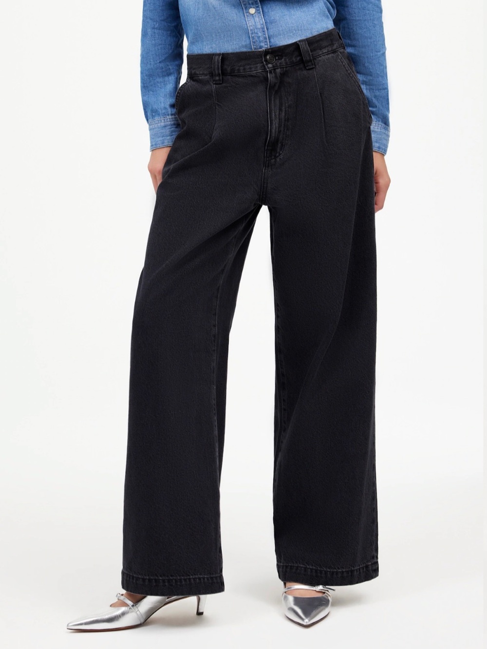 Madewell The Harlow Wide Leg Jean (Airy Denim Edition) Hollenbeck Wash SZ 28 EUC